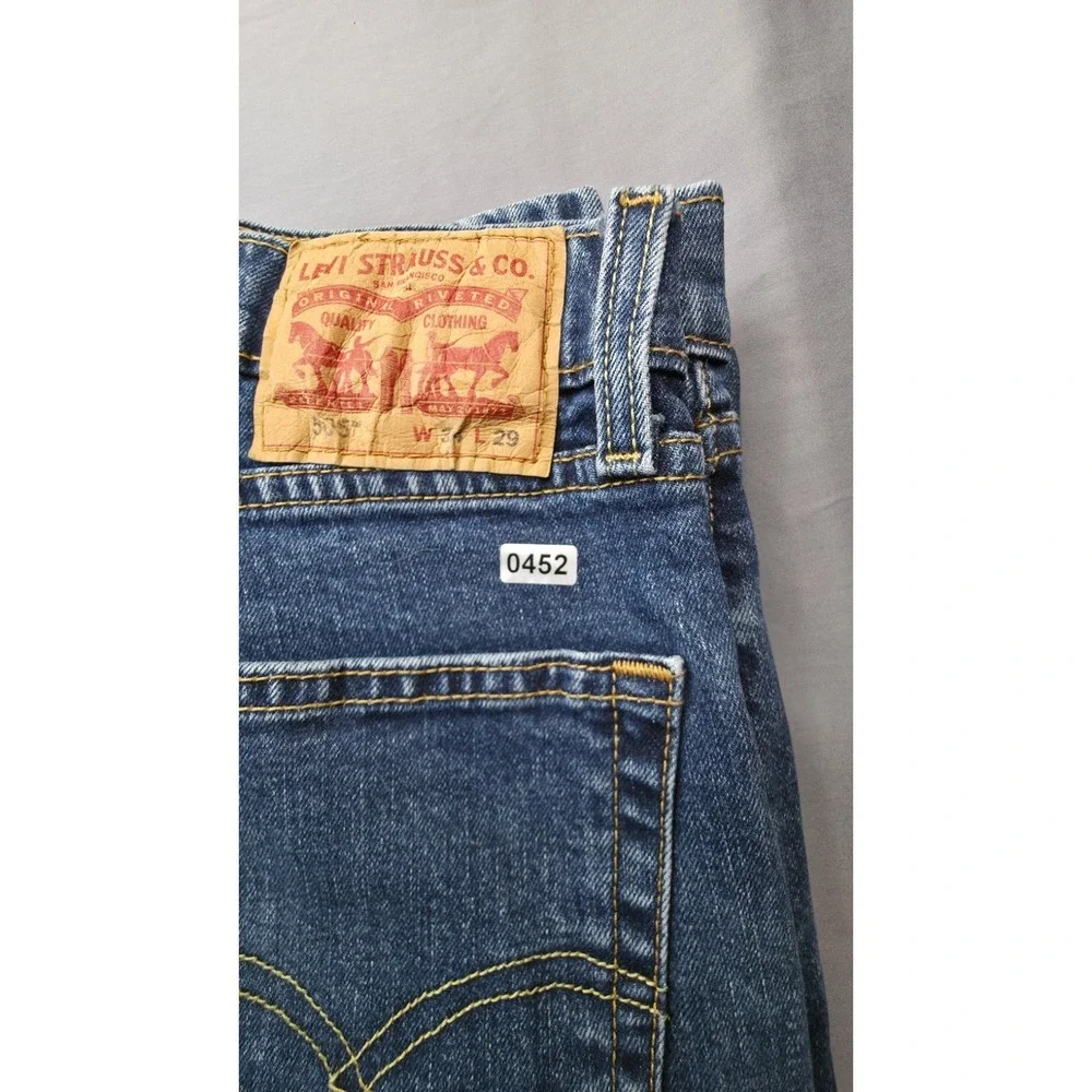 Levi's 505 Men's Jeans 34x29 Medium‎ Wash Regular Fit Straight Leg Denim WPL423